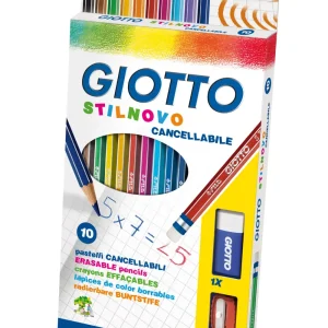 Best Ast. Pastelli Stilnovo Cancellabile 10 Pz + Gomma E Temperamatite Cancelleria E Accessori