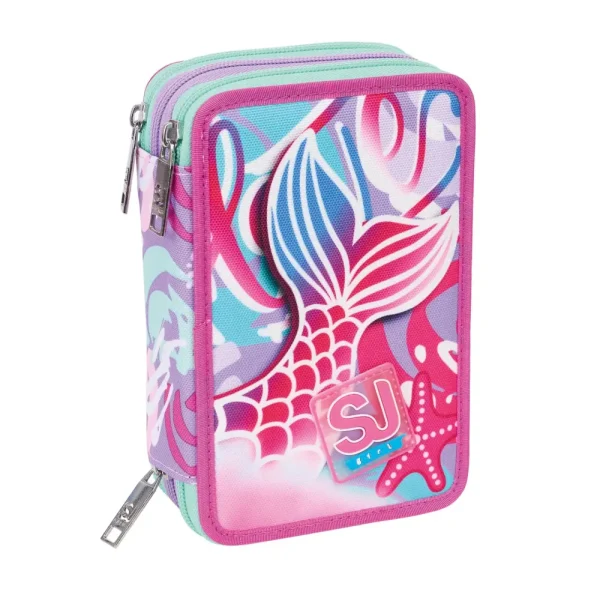 New Ast.3 Zip Sj Gang Nuova Etichetta In Gomma Personalizzata Con Logo Sj Gang Scuola