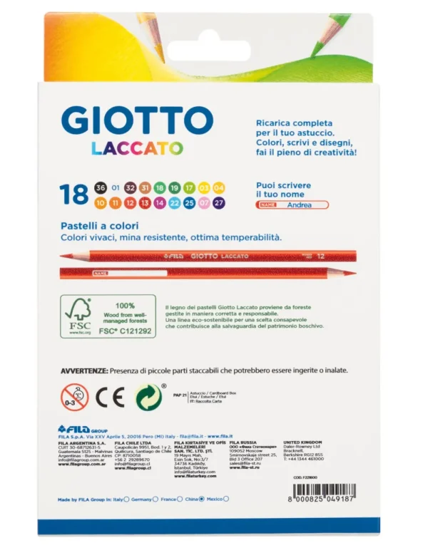 Sale Astuccio 18 Pastelli Laccato Cancelleria E Accessori