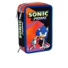 Shop Astuccio 3 Zip Sonic Prime Tre Scomparti Contenuto 43 Pezzi Scuola