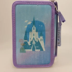 Store Astuccio Con Tre Cerniere In Robusto Poliestere, Con Licenza Disney Frozen Con 3 Scomparti Interni Dimensione Cm 20X13X6 Scuola