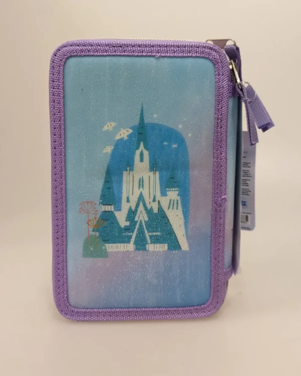Store Astuccio Con Tre Cerniere In Robusto Poliestere, Con Licenza Disney Frozen Con 3 Scomparti Interni Dimensione Cm 20X13X6 Scuola