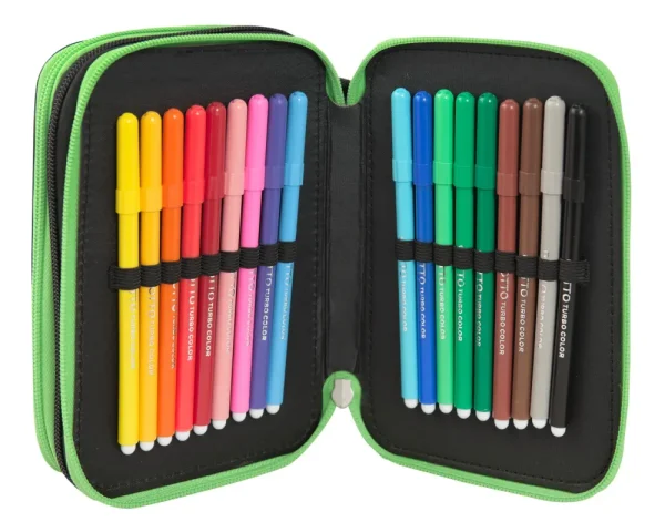Online Astuccio 3Zip Green Scuola