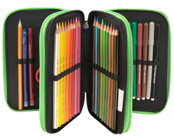 Online Astuccio 3Zip Green Scuola