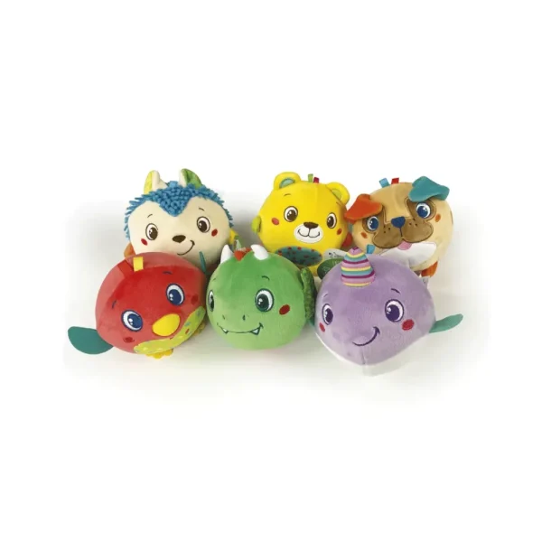 Online Animal Soft Ball Display Assortito, 1 Peluche Prima Infanzia Trillini E Sonagli