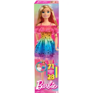 New Bambola Alta 71 Cm Con Abito Arcobaleno E Accessori Moda Bambolotti