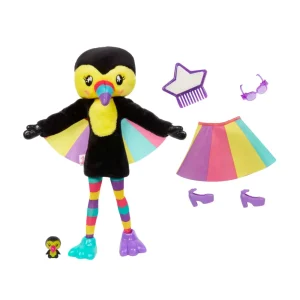Best Sale Cutie Reveal Tucano, Serie Amici Della Giungla, Bambola Con Costume Da Tucano Di Peluche E 10 Sorprese Con Tecnologia Cambia Colore, Giocattolo Per Bambini, 3+ Anni, Hkr00 Fashion Dolls