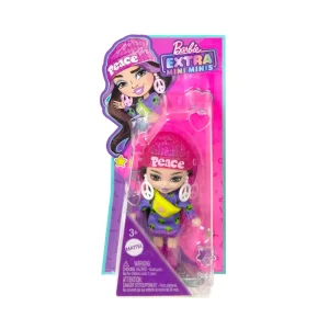 Best Sale Extra Mini Minis, Bambola Con Capelli Castani E Abito Di Maglia Con Alieno, Abiti E Accessori Con Simbolo Della Pace, Giocattolo Per Bambini, 3+ Anni, Hln46 Macchinine Bambini