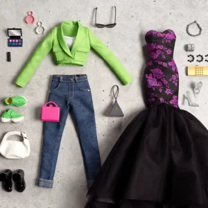 Cheap @style Studio Set Moda Con Bambola Completamente Snodata, Specchiera Con Sedia, 2 Look, 3 Paia Di Scarpe E 15 Accessori Fashion Dolls