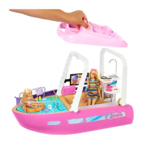 Fashion Barca Dei Sogni, Playset Con Piscina, Scivolo, Un Delfino E 20+ Accessori, 3+ Anni, Hjv37 Camper E Veicoli Per Bambole