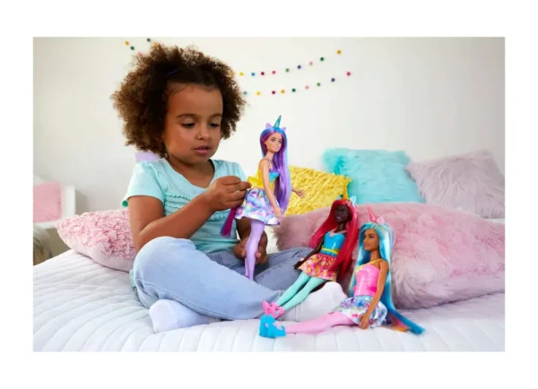 Best Dreamtopia Unicorno Bambola Curvy, Capelli Blu E Viola Con Gonna, Coda E Cerchietto Da Unicorno Rimovibili, Giocattolo Per Bambini, 3+ Anni, Hgr20 Macchinine Bambini