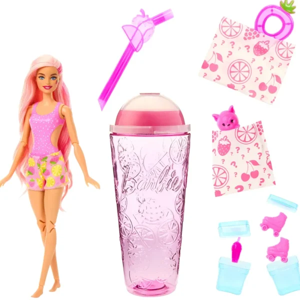 Best Sale Pop! Reveal Serie Frutta Bambola, Tema Limonata Di Fragole Con 8 Sorprese Tra Cui Cucciolo E Accessori Slim Fashion Dolls