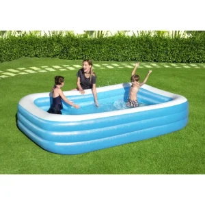 Shop Piscina Family Rettangolare A 3 Anelli Cm. 305X183X56 Gonfiabili Per Bambini