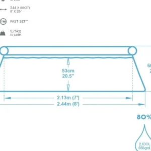 Store Piscina Fast Set 244X66 Cm Piscine Da Giardino