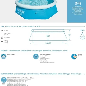 Store Piscina Fast Set 244X66 Cm Piscine Da Giardino