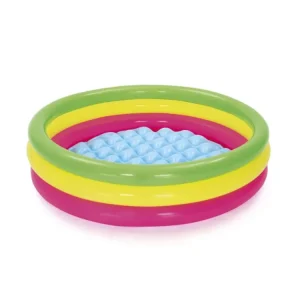 Outlet Piscina Summer 3 Anelli Color Con Fondo Gonfiabile 102X25 Cm Gonfiabili Per Bambini
