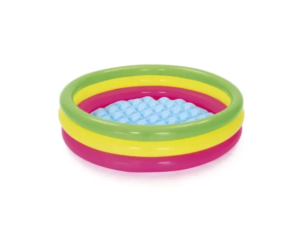 Outlet Piscina Summer 3 Anelli Color Con Fondo Gonfiabile 102X25 Cm Gonfiabili Per Bambini