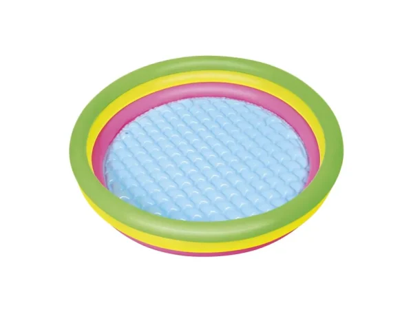 Outlet Piscina Summer 3 Anelli Color Con Fondo Gonfiabile 102X25 Cm Gonfiabili Per Bambini