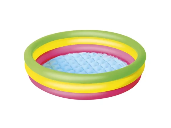 Outlet Piscina Summer 3 Anelli Color Con Fondo Gonfiabile 102X25 Cm Gonfiabili Per Bambini