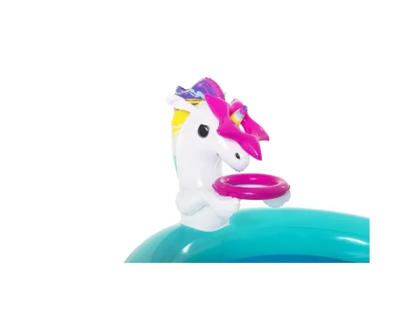 Cheap Play Center Magico Unicorno 274X198X137 Cm, Con Scivolo, Gioco Anelli E Bacchetta Magica Gonfiabili Per Bambini