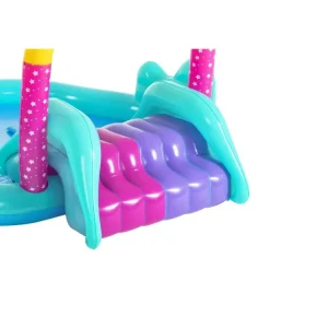 Cheap Play Center Magico Unicorno 274X198X137 Cm, Con Scivolo, Gioco Anelli E Bacchetta Magica Gonfiabili Per Bambini