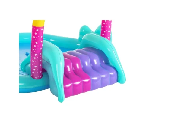 Cheap Play Center Magico Unicorno 274X198X137 Cm, Con Scivolo, Gioco Anelli E Bacchetta Magica Gonfiabili Per Bambini