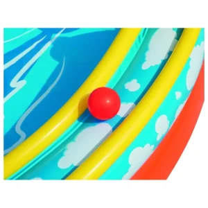 Cheap Play Center Vulcano 265X265X104 Cm Con Fondo Gonfiabile, Scivolo, Spruzzo, Gioco Con Anello E Palline Gonfiabili Per Bambini