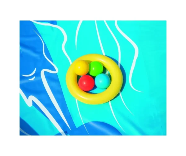 Cheap Play Center Vulcano 265X265X104 Cm Con Fondo Gonfiabile, Scivolo, Spruzzo, Gioco Con Anello E Palline Gonfiabili Per Bambini