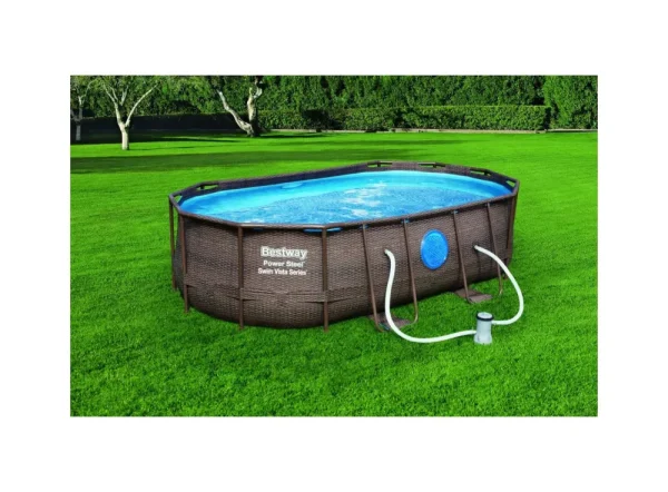 New Pompa Filtro 2.006 Lt/H Piscine Da Giardino