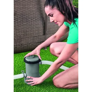 New Pompa Filtro 2.006 Lt/H Piscine Da Giardino