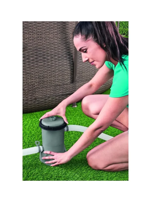 New Pompa Filtro 2.006 Lt/H Piscine Da Giardino
