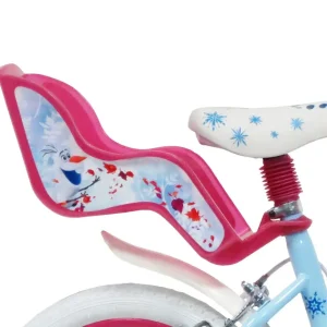 Outlet Bicicletta Da Bambini Da 14 Pollici Con Portababole Cestino E Stabilizzatori Laterali Di Disney Frozen Biciclette Per Bambini