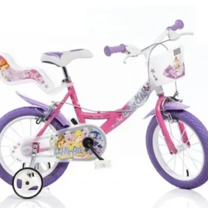 Best Sale Bicicletta 14" Con Portabambola, Freno E Cestino Anteriore Adatta Per Bambini Dai 5-7 Anni Biciclette Per Bambini
