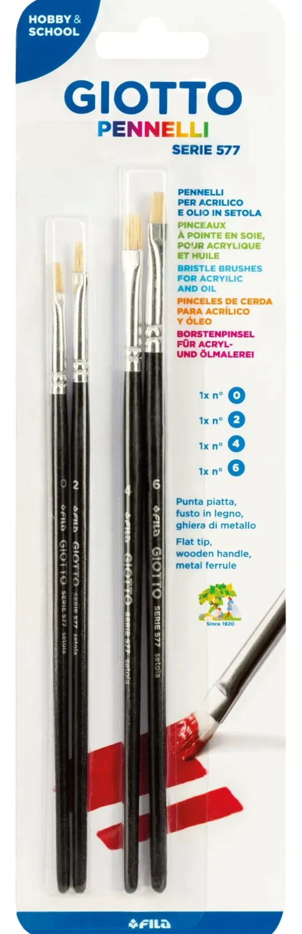 Cheap Blister 4 Pennelli Serie 577 N° 0,2,4,6 Cancelleria E Accessori