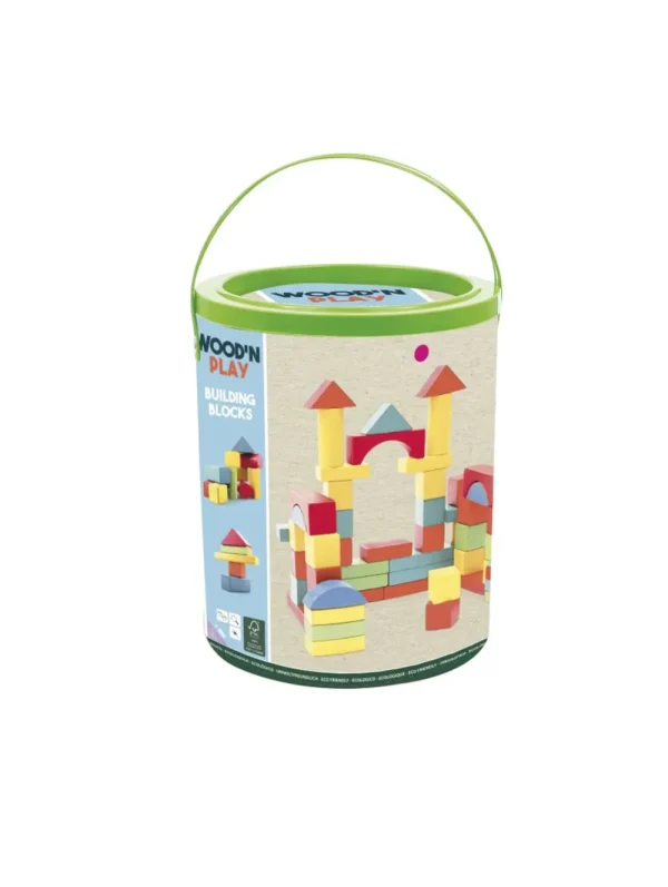 Shop Blocchetti Costruzione Multicolore Costruzioni In Legno