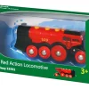 Fashion Grande Locomotiva Rossa A Batterie Costruzioni In Legno