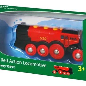 Fashion Grande Locomotiva Rossa A Batterie Costruzioni In Legno