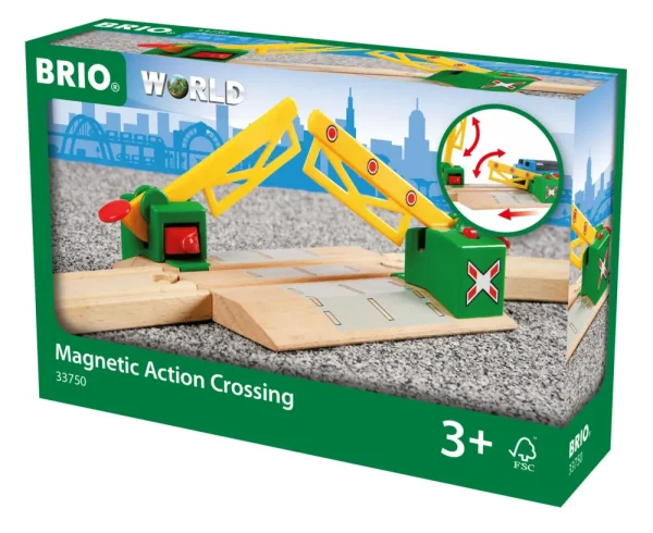Best Sale Passaggio A Livello Magnetico, Accessori Pista Trenini, 3+ Costruzioni In Legno