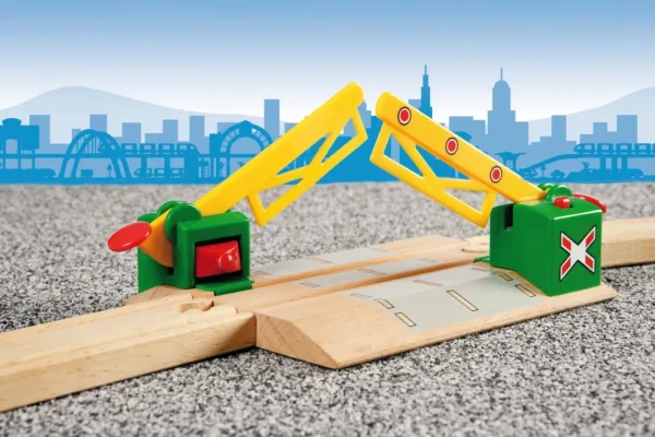 Best Sale Passaggio A Livello Magnetico, Accessori Pista Trenini, 3+ Costruzioni In Legno