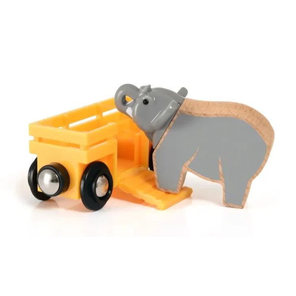 Sale Vagone Con Elefante, Con Attacco Magnetico, 3+ Anni Costruzioni In Legno