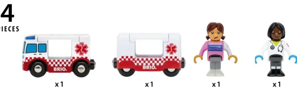 Flash Sale World Ambulanza Di Soccorso 36035 | Accessori Per Set Di Trenini Per Bambini Dai 3 Anni In Su Costruzioni In Legno