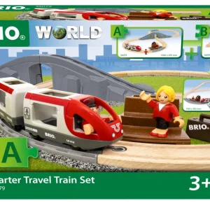 Cheap World Starter Set Trenini In Legno, 22 Pezzi, 3+ Costruzioni In Legno