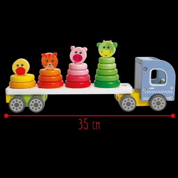 Store Camion Con Animali Da Impilare Giochi Educativi In Legno