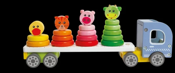 Store Camion Con Animali Da Impilare Giochi Educativi In Legno