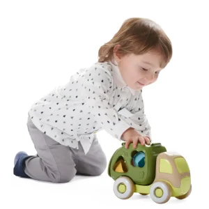 Shop Camioncino Del Riciclo Eco+, 10 Mesi+, Veicolo A Ruote Libere Con Forme E Incastri Cavalcabili E Primi Passi