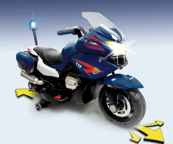 Clearance Carabineri Moto 12V Ce, Moto Elettrica Carabinieri Con Luci E Suono,Per Bambini/E Dai 3 Anni Cavalcabili Elettrici