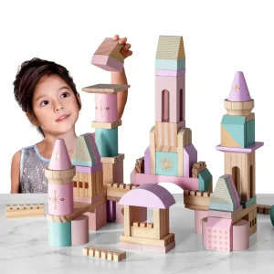 Cheap Castello Di Mattoncini In Legno Colorati Da 75 Pezzi Giochi Musicali