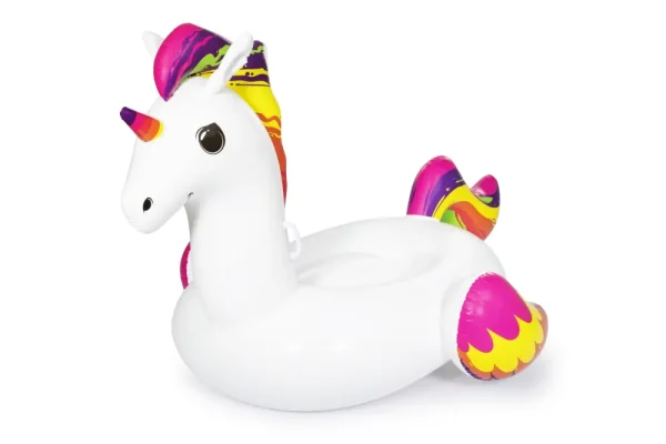 Fashion Cavalcabile Fashion Unicorno Luxury , Cm 224 164, Con Maniglie Gonfiabili Per Bambini
