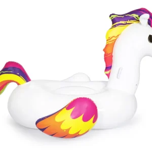 Fashion Cavalcabile Fashion Unicorno Luxury , Cm 224 164, Con Maniglie Gonfiabili Per Bambini