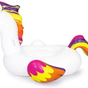 Fashion Cavalcabile Fashion Unicorno Luxury , Cm 224 164, Con Maniglie Gonfiabili Per Bambini